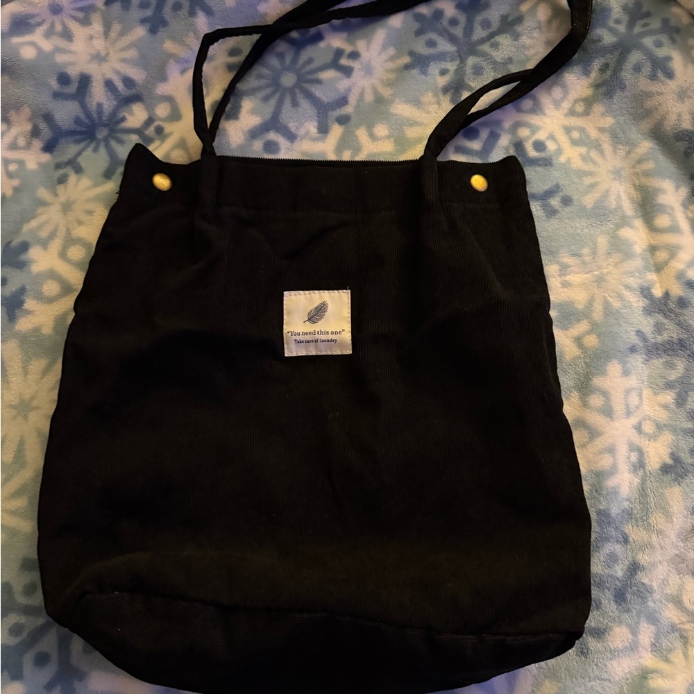 Black Women's Tote Bag with Top Handles